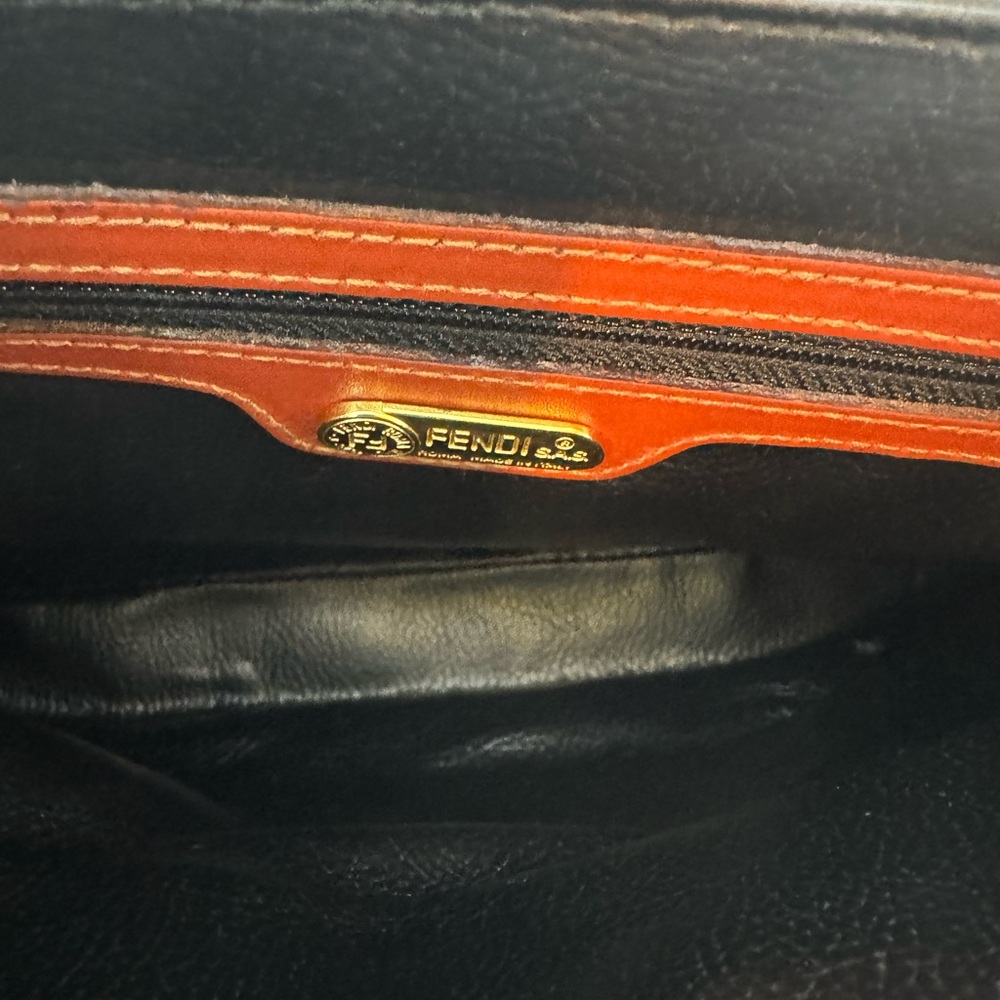 Fendi Convertible Pequin Top Handle/Sling Bag - Picture 14 of 16